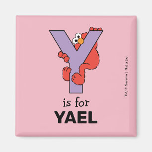 Elmo Alphabet Y Purple Magnet