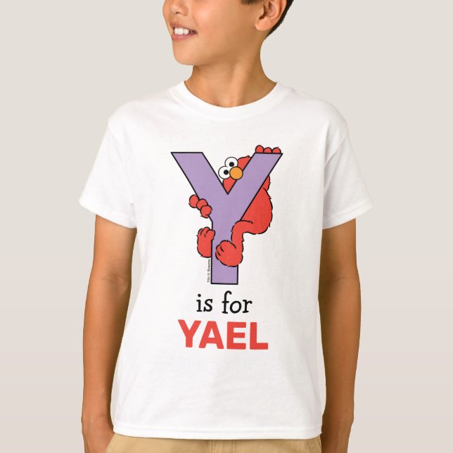 Elmo Alphabet | Y Purple T-Shirt (Front)
