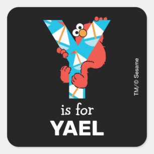 Elmo Alphabet Y Yacht Square Sticker