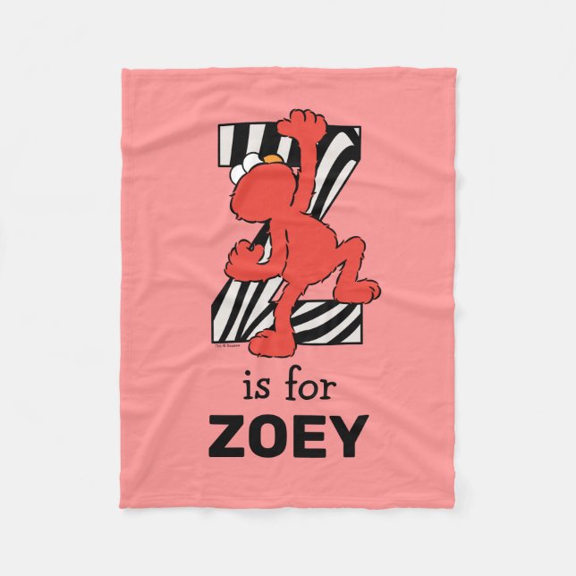 Elmo Alphabet | Z Zebra Fleece Blanket (Front)