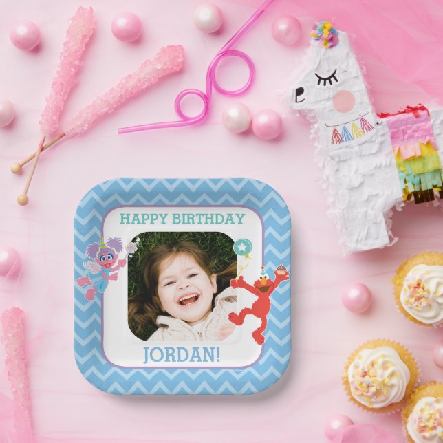 Elmo and Abby Birthday Paper Plate (Party)