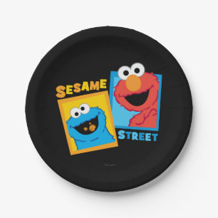 Elmo and Cookie Monster Friends Paper Plate