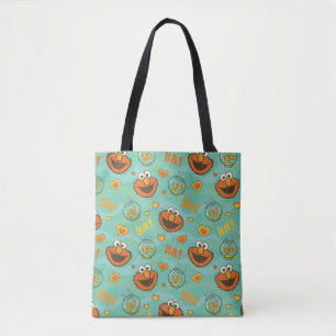 Elmo and Goldfish Pattern Tote Bag