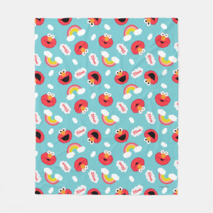 Elmo and Rainbows Pattern Fleece Blanket