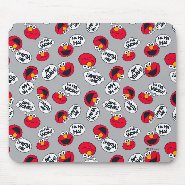 Elmo | Aw Yeah, Awesome Pattern Mouse Pad (Front)