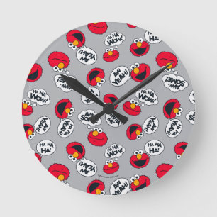 Elmo   Aw Yeah, Awesome Pattern Round Clock