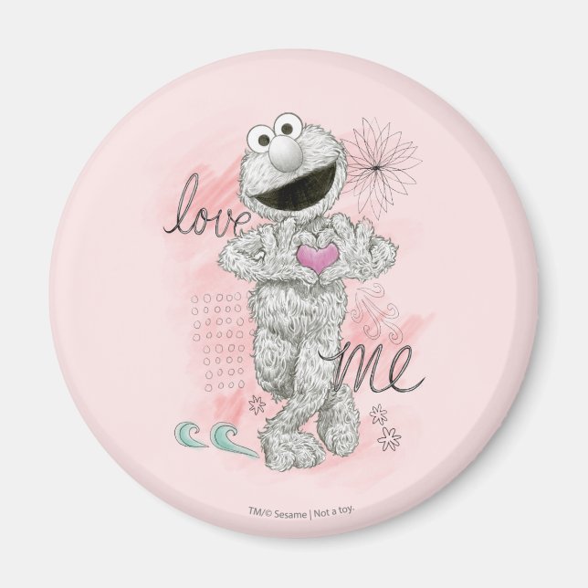 Elmo B&W Sketch Drawing Magnet (Front)