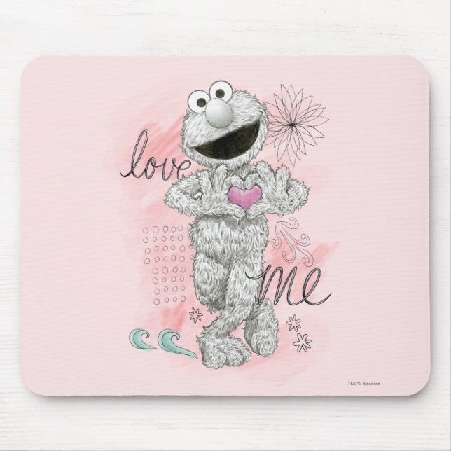 Elmo B&W Sketch Drawing Mouse Pad (Front)