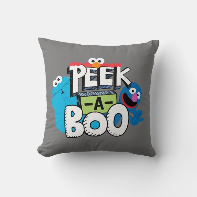 Elmo, Cookie & Grover | Peek-a-Boo Cushion (Front)