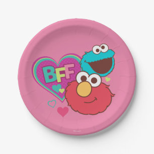 Elmo & Cookie Monster - BFF Paper Plate