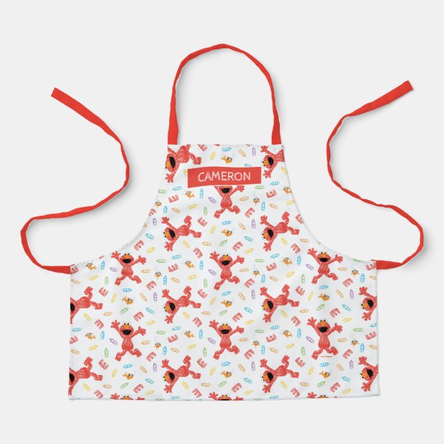 Elmo Crayon Pattern Apron (Front)