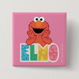Elmo Cute & Fun 15 Cm Square Badge