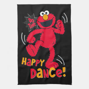 Elmo Do the Happy Dance Tea Towel