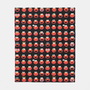 Elmo Emoji Pattern Fleece Blanket