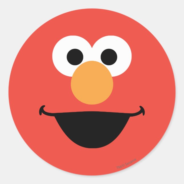 Elmo Face Art Classic Round Sticker (Front)