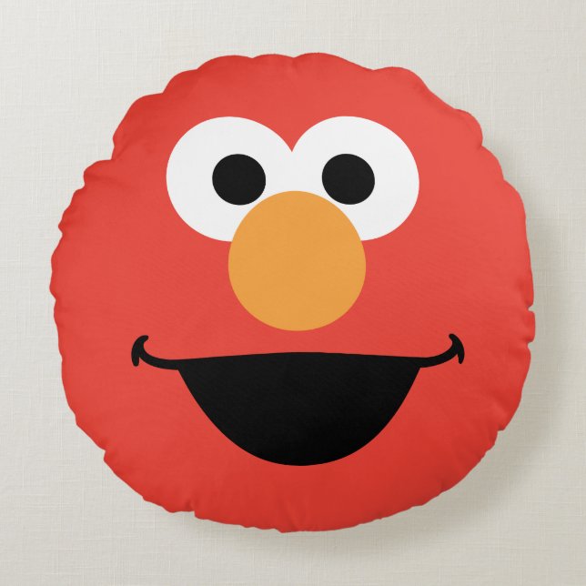 Elmo Face Art Round Cushion (Front)