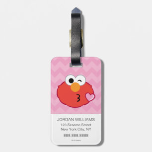 Elmo Face Throwing a Kiss 2 Luggage Tag