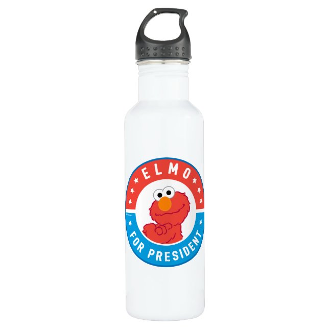 Elmo for President Badge 710 Ml Water Bottle (Front)