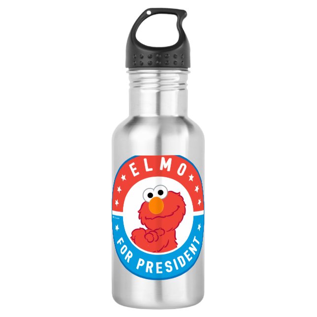 Elmo for President Badge 710 Ml Water Bottle (Front)
