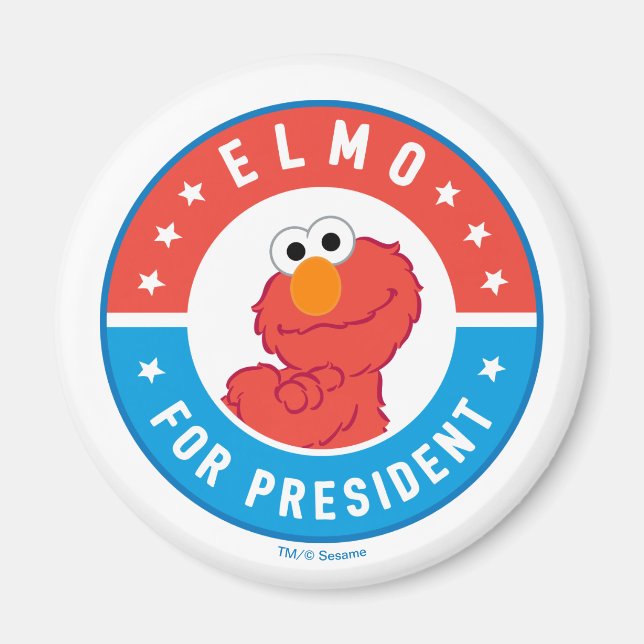 Elmo for President Badge Magnet (Front)