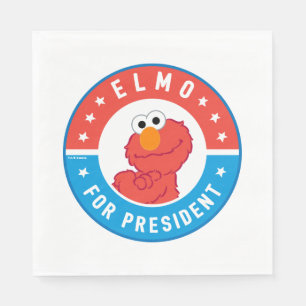Elmo for President Badge Napkin
