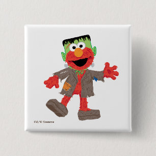 Elmo   Frankenstein Costume 15 Cm Square Badge