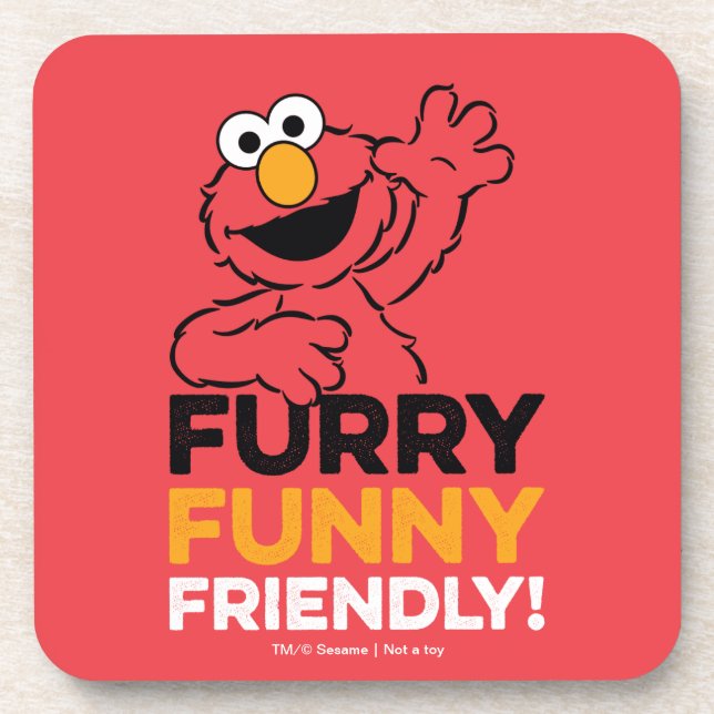 Elmo | Furry Funny Friendly Coaster (Front)