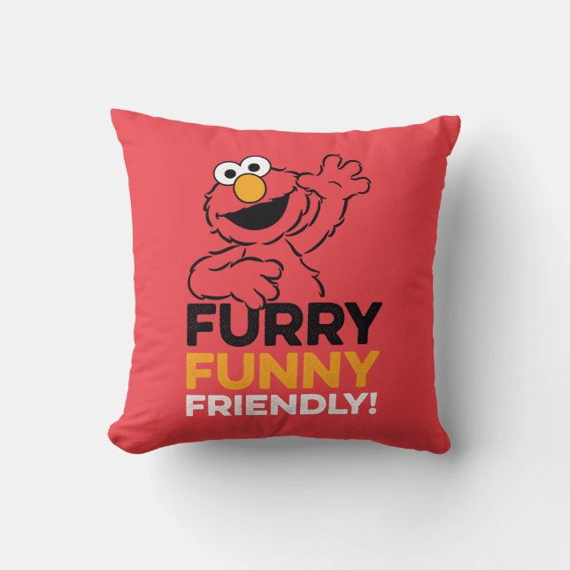 Elmo | Furry Funny Friendly Cushion (Front)