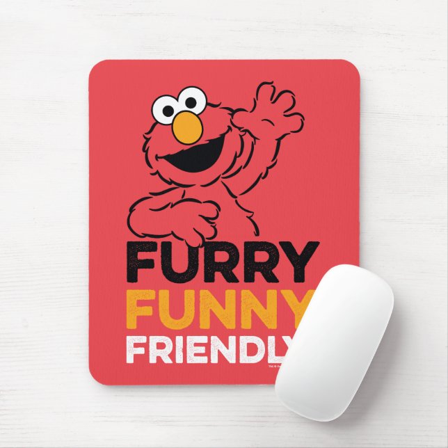 Elmo | Furry Funny Friendly Mouse Pad (With Mouse)