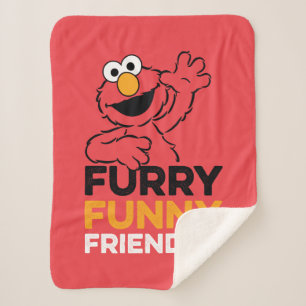 Elmo   Furry Funny Friendly Sherpa Blanket