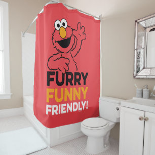 Elmo Furry Funny Friendly Shower Curtain