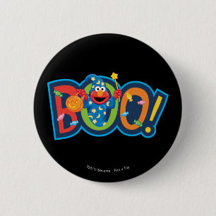 Elmo   Halloween Boo! 6 Cm Round Badge