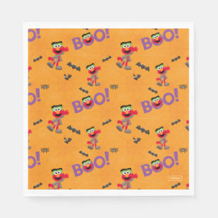 Elmo   Halloween Boo Pattern Napkin