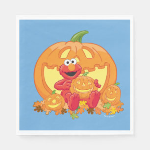 Elmo   Halloween Pumpkins Napkin