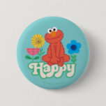 Elmo Happy! 6 Cm Round Badge<br><div class="desc">This cute Sesame Street pattern features Elmo relaxed and happy.  © 2021 Sesame Workshop. www.sesamestreet.org</div>