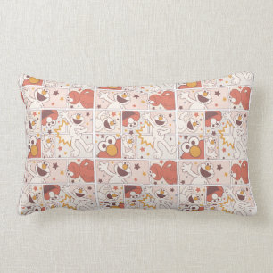 Elmo   Happy Little Monster Comic Pattern Lumbar Cushion