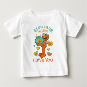Elmo Holding his Pet Goldfish Baby T-Shirt