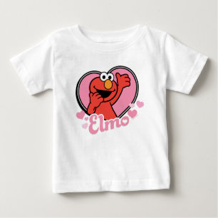 Elmo in Heart Valentine Baby T-Shirt