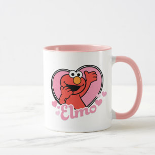 Elmo in Heart Valentine Mug