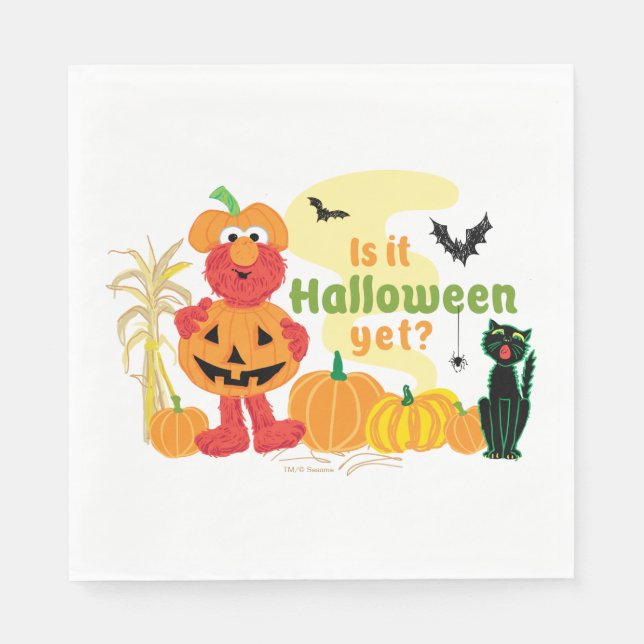Elmo | Is it Halloween Yet? Napkin (Front)