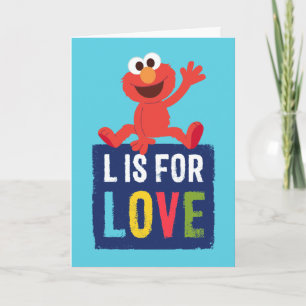 Elmo L is for Love Card