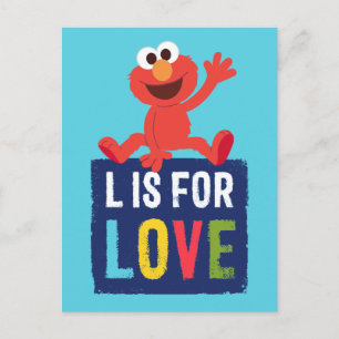Elmo   L is for Love Postcard