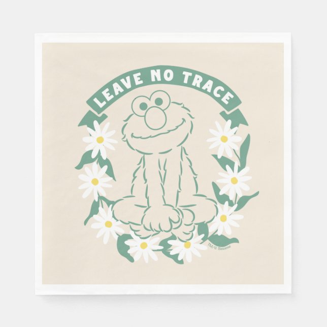 Elmo | Leave No Trace Floral Graphic Napkin (Front)