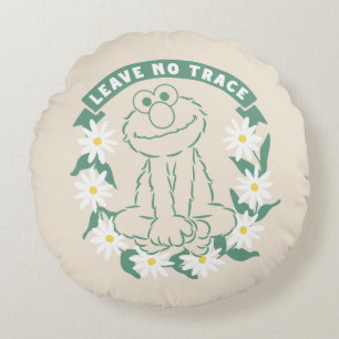 Elmo Leave No Trace Floral Graphic Round Cushion