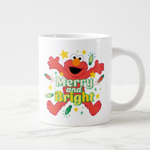 Elmo   Merry and Bright Large Coffee Mug