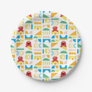 Elmo Minimalist Pattern Paper Plate