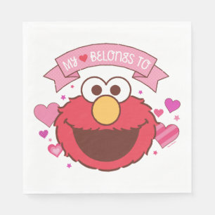 Elmo   My Heart Belongs To Elmo Napkin