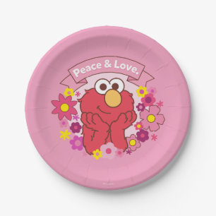 Elmo Peace & Love Paper Plate