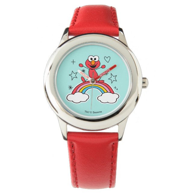 Elmo Rainbow Doodley Graphic Watch (Front)