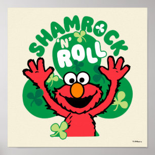 Elmo Shamrock 'N' Roll Poster